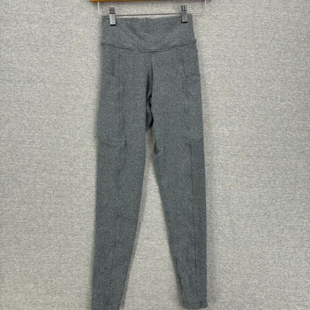 Booty Queen Leggings Womens XS Gray Athletic Gym Yoga Running Activewear Pants